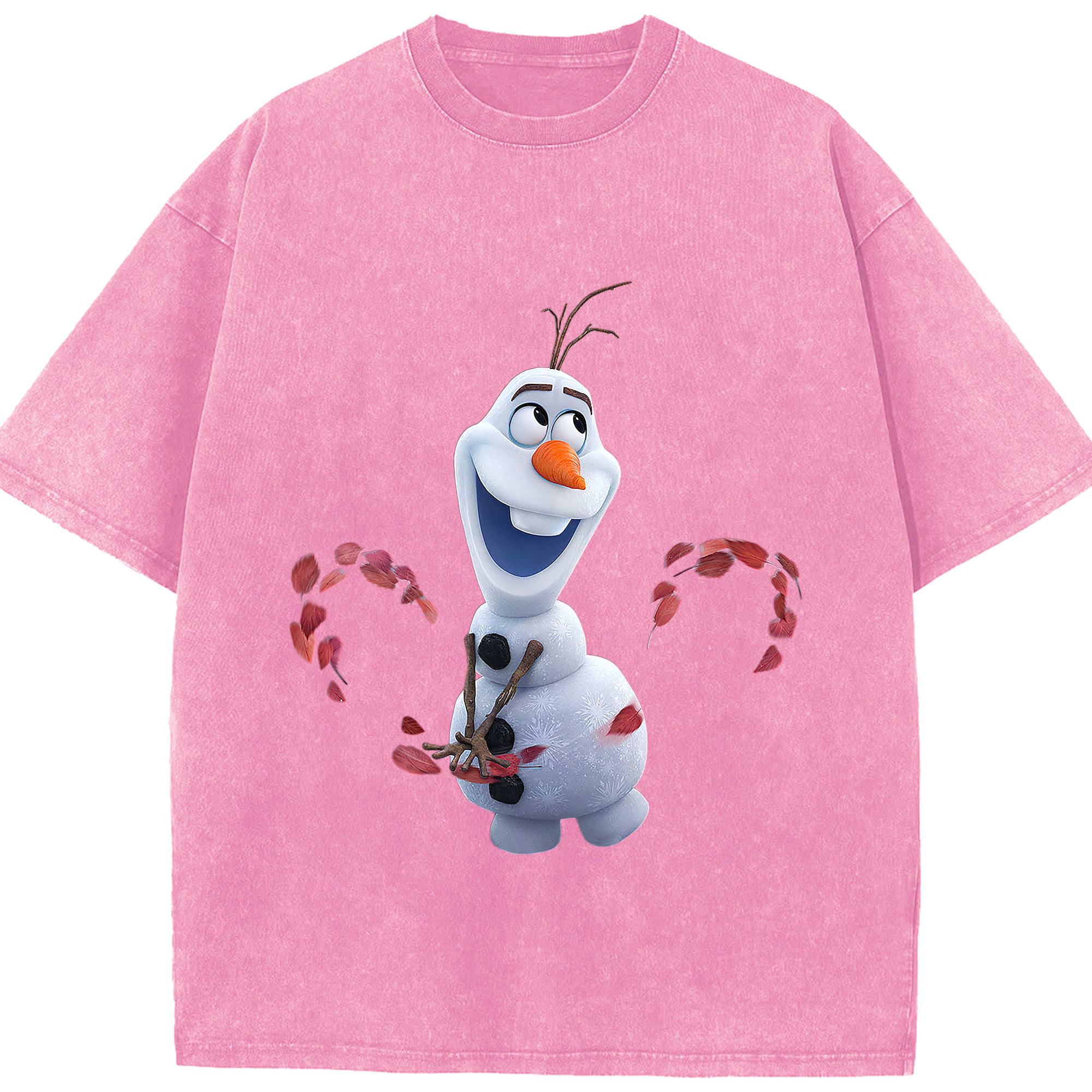 （画像用） アナと雪の女王 アンナ エルサ Frozen Anna Elsa 綿100% ヴィンテージ風 半袖Tシャツ（フロントプリント）